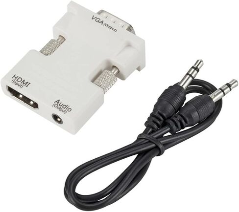HDMI إلى VGA، محول HDMI أنثى إلى ذكر VGA مع كابل صوت للكمبيوتر وسطح المكتب والكمبيوتر المحمول الجديد in Kuwait