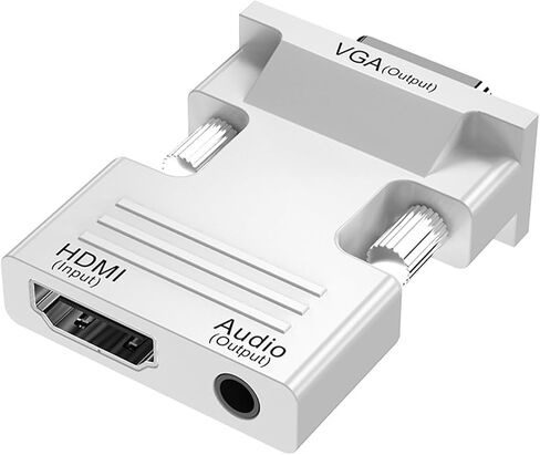HDMI إلى VGA، محول HDMI أنثى إلى ذكر VGA مع كابل صوت للكمبيوتر وسطح المكتب والكمبيوتر المحمول الجديد in Kuwait