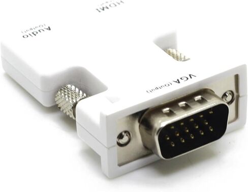 HDMI إلى VGA، محول HDMI أنثى إلى ذكر VGA مع كابل صوت للكمبيوتر وسطح المكتب والكمبيوتر المحمول الجديد in Kuwait