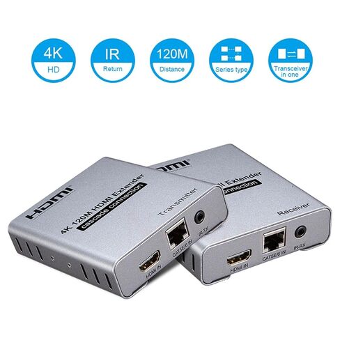 4K 120M HDMI موسع فوق Cat5e/6 RJ45 كابل إيثرنت 4K @ 30HZ الصوت والفيديو الخائن يصل إلى 120M دعم الكمبيوتر المحمول DVD TV ملحق جديد in Kuwait