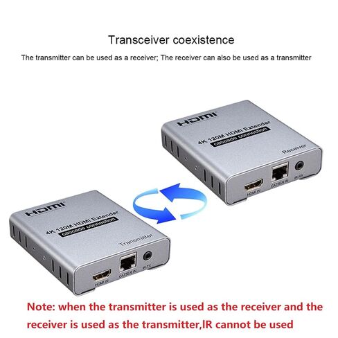 4K 120M HDMI موسع فوق Cat5e/6 RJ45 كابل إيثرنت 4K @ 30HZ الصوت والفيديو الخائن يصل إلى 120M دعم الكمبيوتر المحمول DVD TV ملحق جديد in Kuwait