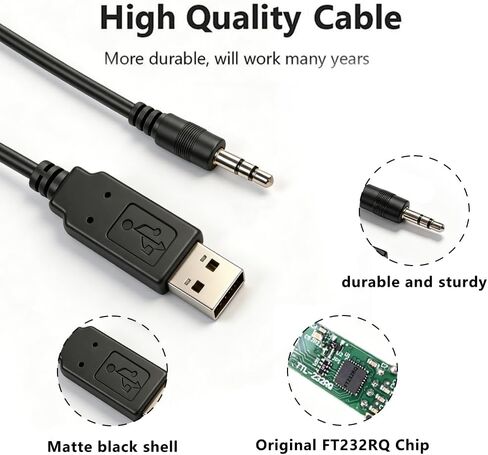 TTL-232R-3V3-AJ USB to UART Cable with +3.3V TTL Level UART Signals FT232RQ Chip Debug Cable for Arduino/Raspberry Pi/ESP32 Compatible with Windows//Linux/MAC OS. in Saudi Arabia