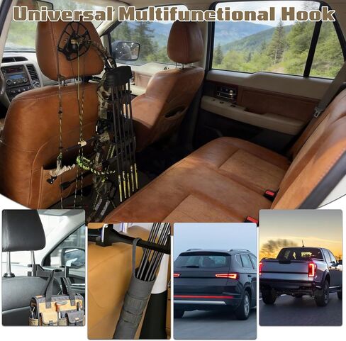 2PCS Bow Hanger for Truck Headrest Archery Bow Holder Vehicle Storage Set in Saudi Arabia