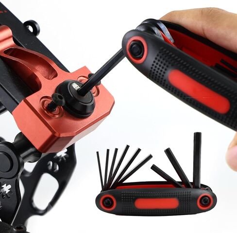 Compound Bow Allen Wrench Archery Tool Foldable Multifunctional 9 in 1 Allen Key Combo Kit for Bow and Arrow Repairing Tool in Saudi Arabia