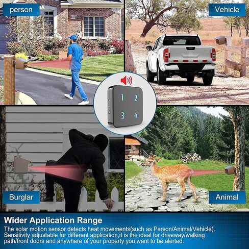 Solar Driveway Alarm System- 1/2Mile Driveway Alarm-1 Receiver + 1 Sensor in Kuwait