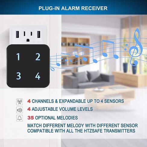 Solar Driveway Alarm System- 1/2Mile Driveway Alarm-1 Receiver + 1 Sensor in Kuwait