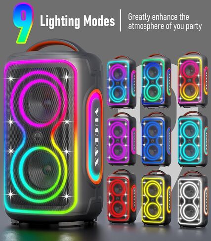 Bluetooth Speaker Loud, 240W Peak Portable Wireless Party Speakers in Saudi Arabia