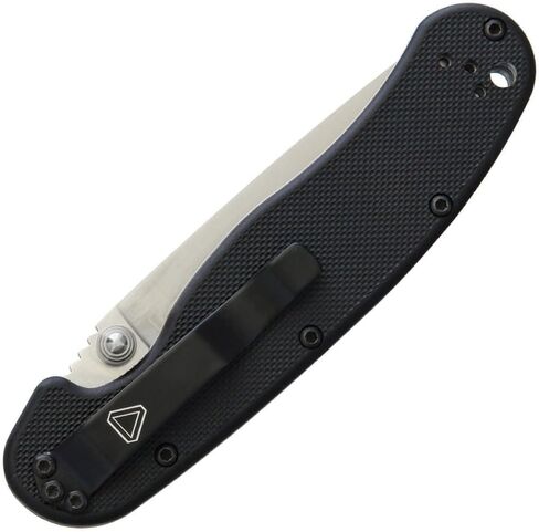 Ontario Knife Company Rat 2, Satin D2 Tool Steel Drop-Point Blade Folding Pocket Knife, Black Handle Liner Lock Knife, Everyday Carry Knife – ON8828 in Saudi Arabia