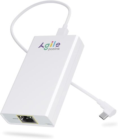 Gigabit PoE to USB C Converter for Smart Phone/Tablet, USB-C to Ethernet Adapter with 23W Charging, Power & Data 2-in-1 RJ45 Port to Type-C Adapter, 10/100/1000Mbps High Speed Plug & Play,IEEE802.3at in Kuwait