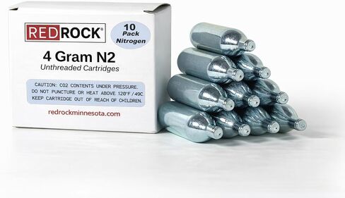 REDROCK 4.1 gram Nitrogen N2 Cartridges Unthreaded Cartridges (10 Pack) in Saudi Arabia