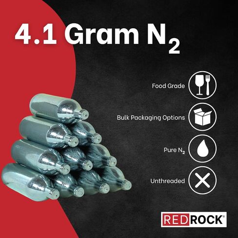REDROCK 4.1 gram Nitrogen N2 Cartridges Unthreaded Cartridges (10 Pack) in Saudi Arabia