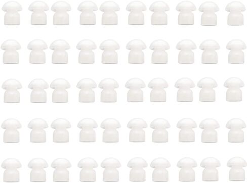 100Packs Replacement Ear Tips Earbud Radio Mushroom White Silicone in Kuwait