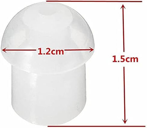 100Packs Replacement Ear Tips Earbud Radio Mushroom White Silicone in Kuwait