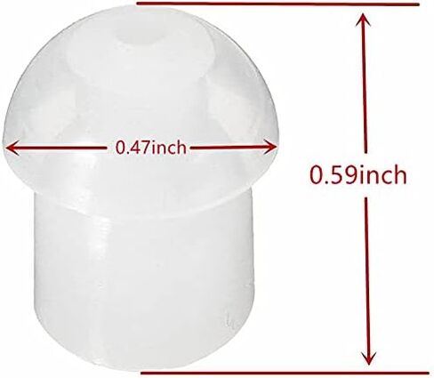 100Packs Replacement Ear Tips Earbud Radio Mushroom White Silicone in Kuwait