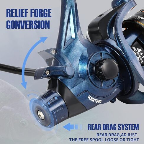 Sougayilang Spinning Reel, 22LB Max Drag Fishing Reel,CNC Aluminum Spool+Stainless Steel Shafts， Lightweight & Powerful for Saltwater or Freshwater Bass Trout in Saudi Arabia