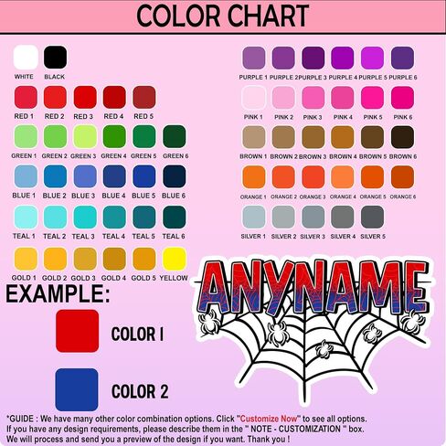 Custom Spider Name Sticker Personalized Text Spiders Web Nursery Decal Waterproof Vinyl Sticker for Laptop Water Bottle Phone Case Cars Decor Decal Stuff Gift Idea for Her Him in Kuwait