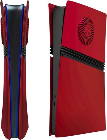 Cover Plates for PS5 Pro Digital Edition with Cooling Vent, PS5 Pro Faceplate ABS Hard Shockproof Anti-Scratch Dustproof Protective Plates, Replacement Side Shell Skin Case for PlayStation 5 Pro -Red in Saudi Arabia