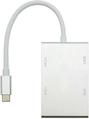 USB 3.1 Type-C to HDTV VGA DVI USB3.0 Adapter Support HD Video Audio Transmission for Laptops in Kuwait
