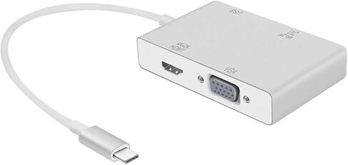 USB 3.1 Type-C to HDTV VGA DVI USB3.0 Adapter Support HD Video Audio Transmission for Laptops in Kuwait