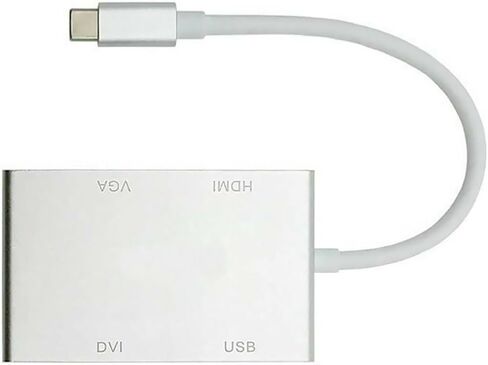محول 4 في 1 USB-C من النوع C إلى 4K HDTV VGA DVI USB 3.0 لأجهزة الكمبيوتر المحمولة in Kuwait