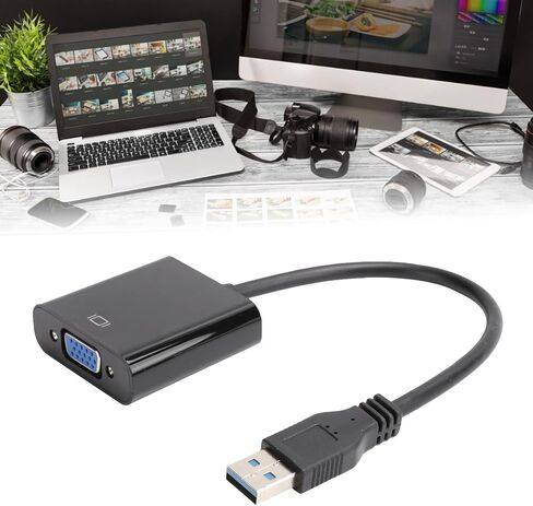 USB to VGA Adapter, HighSpeed 5.0Gbps VGA Converter Cable for 7/8/10, Extend Your Desktop with 1 Unit in Saudi Arabia