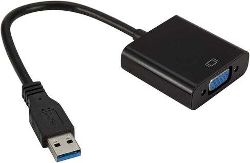 USB3.0 to VGA Adapter USB 3. to External Graphics Card Supports WIN7/8/10 HD Conversion(White) in Saudi Arabia