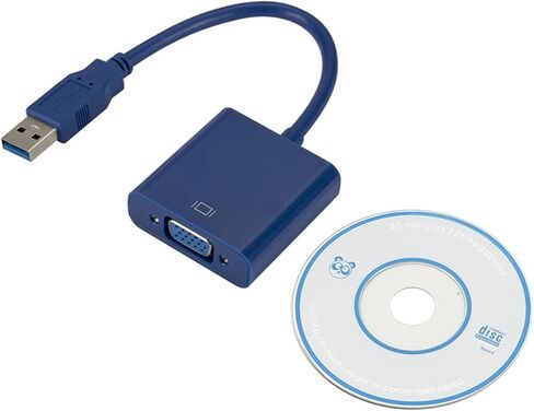 USB3.0 to VGA Adapter USB 3. to External Graphics Card Supports WIN7/8/10 HD Conversion(Blue) in Saudi Arabia