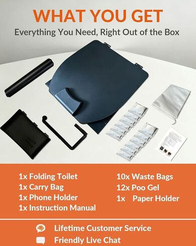 Portable Toilet 13 Inch 440 LBS, Upgraded Folding Camping Travel Potty with PU Seat, Compact with Lid for Car Hiking Beach RV Truck Outdoor in Saudi Arabia