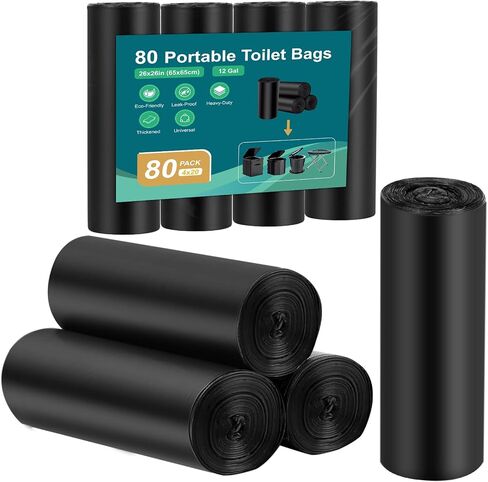 80 Portable Toilet Bags,12 Gallon Camping Toilet Bags in Saudi Arabia