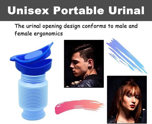 750ML Emergency Urinal, Pedestal Urinal, Pocket Toilet for Men Women, Pee Bottles with Sealed Lid Collapsible Portable Urinals for Camping Travel Car Traffic Jam in Saudi Arabia