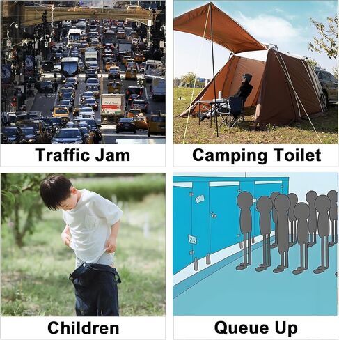 750ML Emergency Urinal, Pedestal Urinal, Pocket Toilet for Men Women, Pee Bottles with Sealed Lid Collapsible Portable Urinals for Camping Travel Car Traffic Jam in Saudi Arabia
