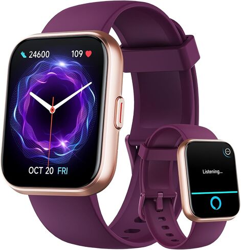 Smart Watches for Women, 1.85" HD Smart Watch Compatible iPhone/Samsung/Android (Answer/Make Call), Fitness Watch with Heart Rate/Sleep/SpO2 Monitor, SmartWatch 3ATM Waterproof, 120+ Sport Modes Alexa in Kuwait