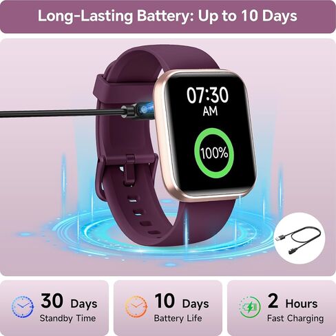 Smart Watches for Women, 1.85" HD Smart Watch Compatible iPhone/Samsung/Android (Answer/Make Call), Fitness Watch with Heart Rate/Sleep/SpO2 Monitor, SmartWatch 3ATM Waterproof, 120+ Sport Modes Alexa in Kuwait