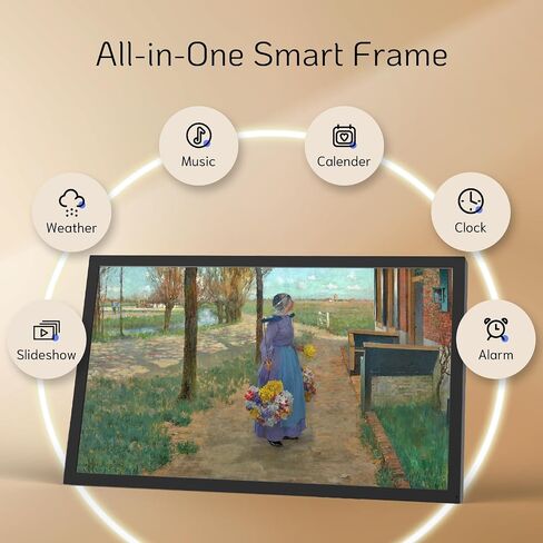 NexFoto 32 Inch Digital Picture Frame 64GB, Extra Large Digital Photo Frame 1920x1080 IPS FHD, Remote Control, Auto-rorate, Share Photos/Videos via App/USB/Email, Easy Set-up, Gifts for Mom, Black in Kuwait