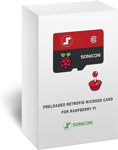 بطاقة Sonicon RetroPie Batocera Emulator MicroSD المحملة مسبقًا مع DC/PS1/Sega/Atari/Arcade/FBNeo/Mame لـ Raspberry Pi، توصيل التوصيل (512 جيجابايت (مجموعة رائعة)، لـ Raspberry Pi 4/4b+/400) in Kuwait