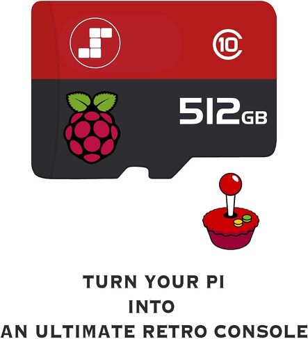 بطاقة Sonicon RetroPie Batocera Emulator MicroSD المحملة مسبقًا مع DC/PS1/Sega/Atari/Arcade/FBNeo/Mame لـ Raspberry Pi، توصيل التوصيل (512 جيجابايت (مجموعة رائعة)، لـ Raspberry Pi 4/4b+/400) in Kuwait
