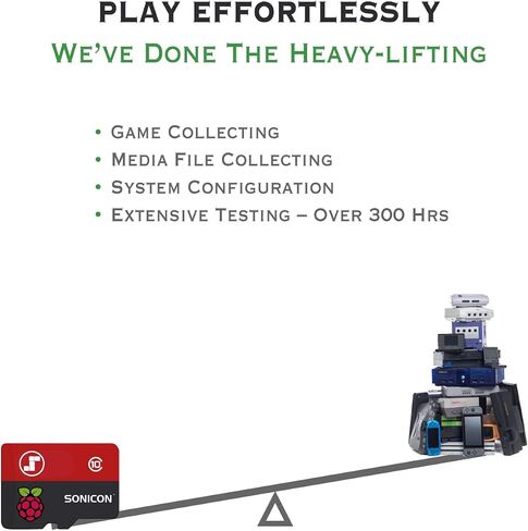 بطاقة Sonicon RetroPie Batocera Emulator MicroSD المحملة مسبقًا مع DC/PS1/Sega/Atari/Arcade/FBNeo/Mame لـ Raspberry Pi، توصيل التوصيل (512 جيجابايت (مجموعة رائعة)، لـ Raspberry Pi 4/4b+/400) in Kuwait