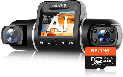 RexingUSA 64GB microSDXC UHS-3 4K Full HD Video High Speed Transfer Monitoring SD Card with Adapter for Dash Cams, Surveillance System, Security Camera, & Body Cam in Kuwait