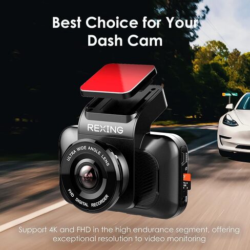 RexingUSA 64GB microSDXC UHS-3 4K Full HD Video High Speed Transfer Monitoring SD Card with Adapter for Dash Cams, Surveillance System, Security Camera, & Body Cam in Kuwait