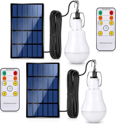 Solar Light Bulbs, Rechargeable Lights for Indoor & Outdoor Use, 2-Pack in Kuwait