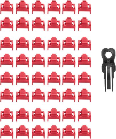 100Pcs Red RJ45 Port Ethernet LAN Hub Anti Dust Cover Plug Cap Blockout Protector with Proprietary Lock and Key in Saudi Arabia