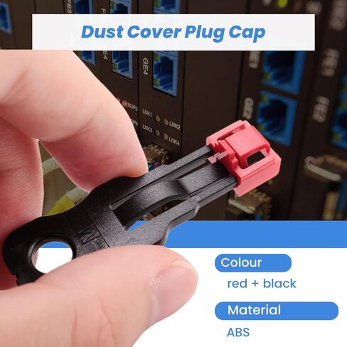 100Pcs Red RJ45 Port Ethernet LAN Hub Anti Dust Cover Plug Cap Blockout Protector with Proprietary Lock and Key in Saudi Arabia