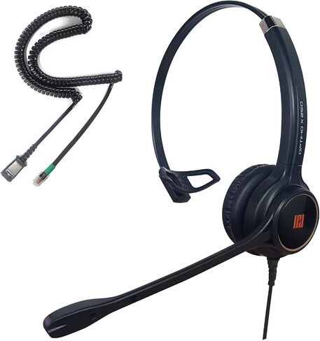 IPD IPH-160 Phone Headset with Noise Cancelling Microphone for Office and Call Center - Compatible with with All Yealink SIP,Snom, Greandsteam & LG landline Phones in Kuwait