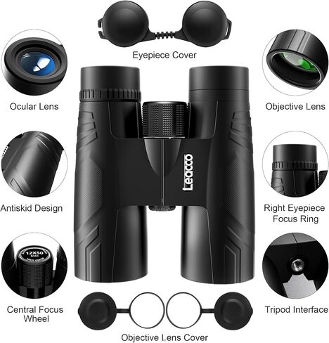 Leacco 12x50 High Powered Binoculars for Adults in Kuwait