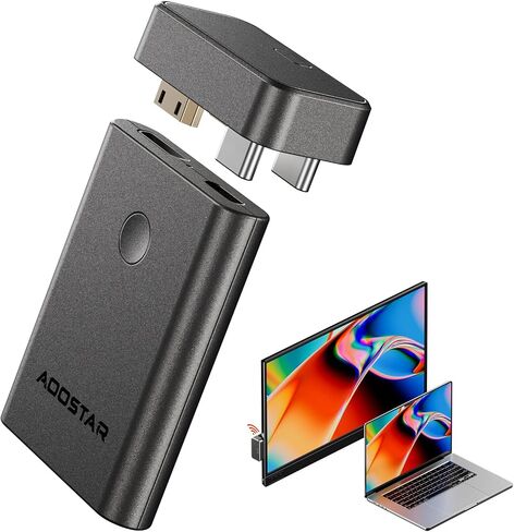 AOOSTAR Wireless HDMI Transmitter and Receiver, 328FT/100M Low-Latency, Dual-Band 5.8+2.4G, 4K Decode 1080P, AirPlay Direct & Miracast Receiver for iPhone, Android, Windows, Mac, TV, Projector in Kuwait