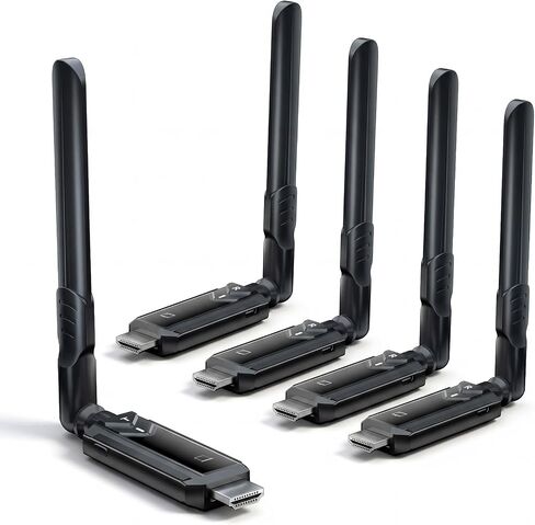 مجموعة جهاز إرسال واستقبال HDMI لاسلكي من PWAYTEK، نطاق طويل 5 جيجا هرتز 1148 قدمًا (350 مترًا)، التوصيل والتشغيل 1080 بكسل عالي الدقة، TX+RX (قابل للتوسيع إلى 6 شاشات)، متوافق مع الكمبيوتر المحمول/الكاميرا/DSLR/جهاز العرض/التلفزيون عالي الدقة، أخضر in Kuwait