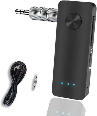 Bluetooth 5.3 AUX 2 in 1 Adapter for Car, 3.5mm Wireless Transmitter and Receiver, Hands-Free Call for Cars, Speakers, Stereo Systems and Headphones in Kuwait
