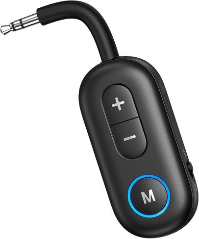 Upgraded Bluetooth 5.3 Audio Adapter, 2 in 1 Bluetooth Transmitter Receiver, Wireless Headphones, Low Latency, Hands-Free, Audio Adapter for Airplane/Travel/Car/Home Stereo in Kuwait