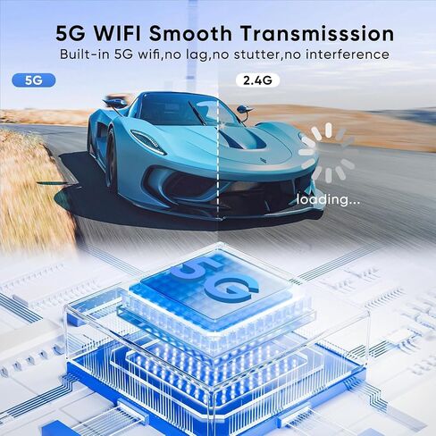 Wireless HDMI Transmitter and 2 Receivers, HDMI Wireless Dual Display Extender Kit Sync to 2 Screens, 5G/328FT/1080P Plug & Play for Simultaneous Audio/Video on TVs/Projectors/Monitors in Kuwait
