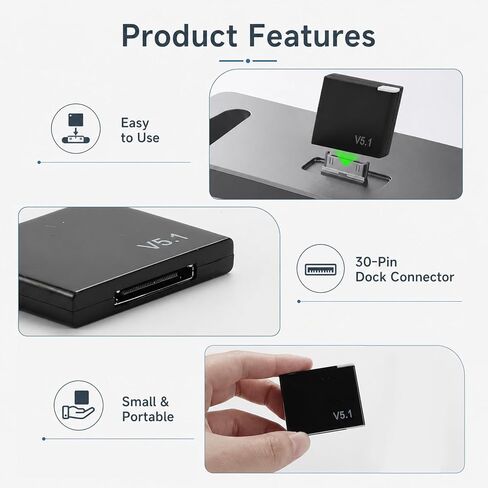 30-Pin Bluetooth Adapter Receiver for Speaker Docks,Wireless Audio Adapter in Kuwait